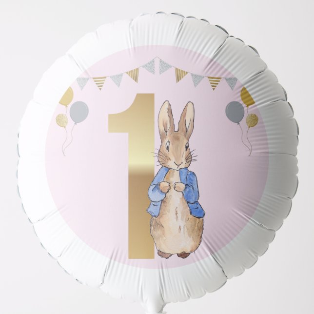 Peter the Rabbit First Birthday Balloon (Front)