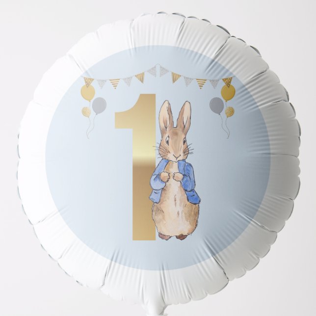 Peter the Rabbit First Birthday Balloon (Front)
