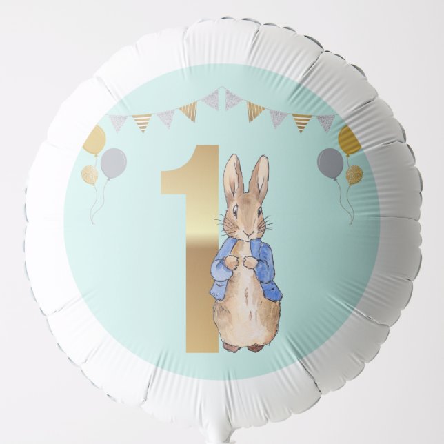 Peter the Rabbit First Birthday Balloon (Front)