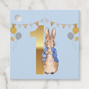 Peter the Rabbit First Birthday Favor Tags
