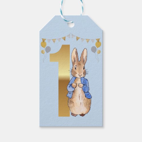 Peter the Rabbit First Birthday Gift Tags