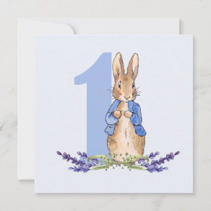 Peter the rabbit first birthday invitation