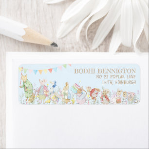 Peter the Rabbit First Birthday Label