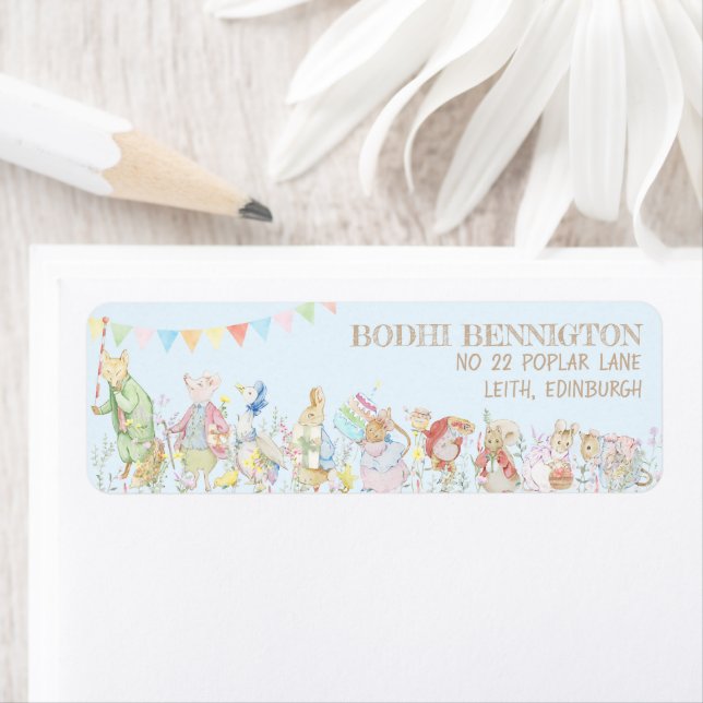 Peter the Rabbit First Birthday Label (Insitu)