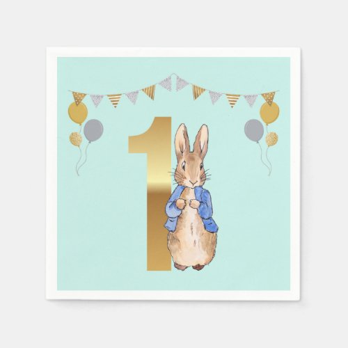 Peter the Rabbit First Birthday Napkins