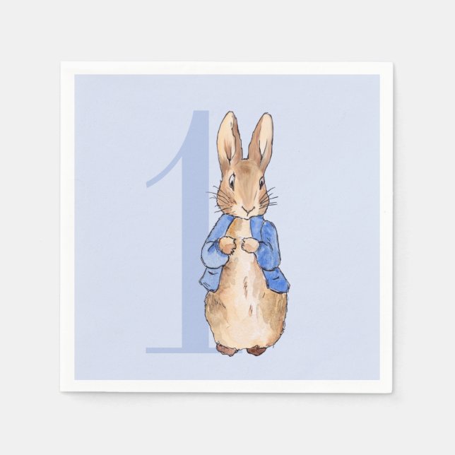 Peter the Rabbit First Birthday Napkins (Front)