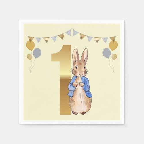 Peter the Rabbit First Birthday Napkins