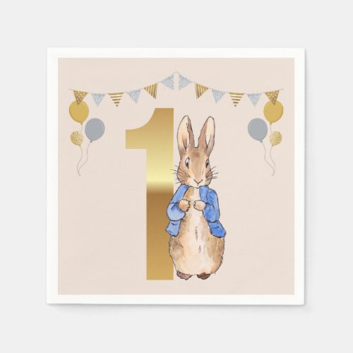 Peter the Rabbit First Birthday Napkins