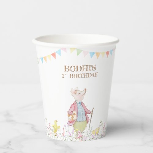 Peter the Rabbit First Birthday Paper Cups