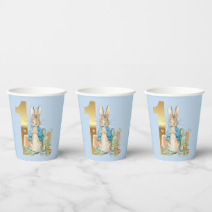 Peter the Rabbit First Birthday Paper Cups