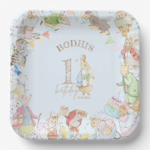 Peter the Rabbit First Birthday Paper Plates