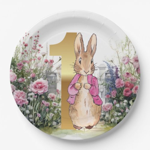 Peter the Rabbit First birthday Paper Plates