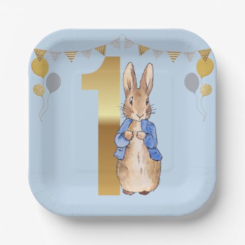 Peter the Rabbit First Birthday Paper Plates