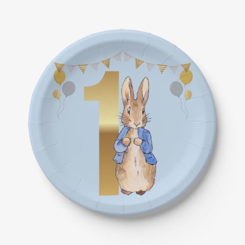 Peter the Rabbit First Birthday Paper Plates