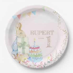 Peter the Rabbit First Birthday Paper Plates