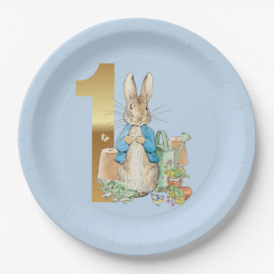 Peter the Rabbit First Birthday Paper Plates