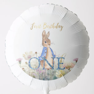 Peter the Rabbit  First Birthday Wildflowers Balloon