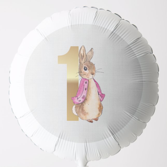 Peter the rabbit Flopsy 1st birthday Balloon (Front)