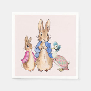 Peter the rabbit Flopsy and Jemima Puddle duck Napkins