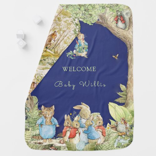 Peter the Rabbit Forest Friends  Baby Blanket