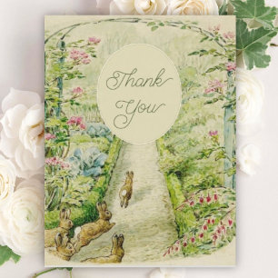Peter the Rabbit Garden Baby Shower Baby Shower Thank You Card