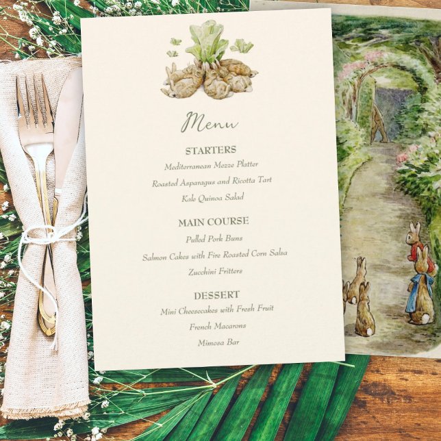 Peter the Rabbit Garden Baby Shower Menu (Creator Uploaded)