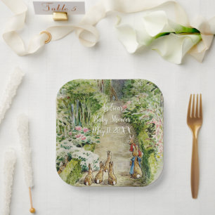 Peter the Rabbit Garden Baby Shower Paper Plates