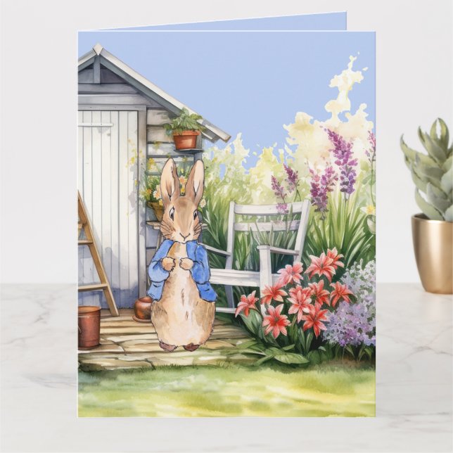 Peter the Rabbit Garden Shed Card (Small Plant)