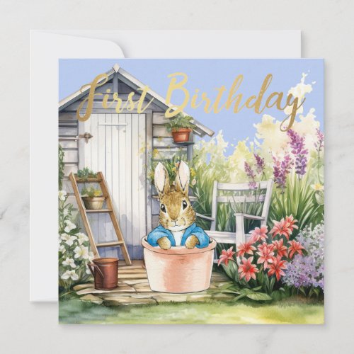 Peter the Rabbit Garden Shed First Birthday