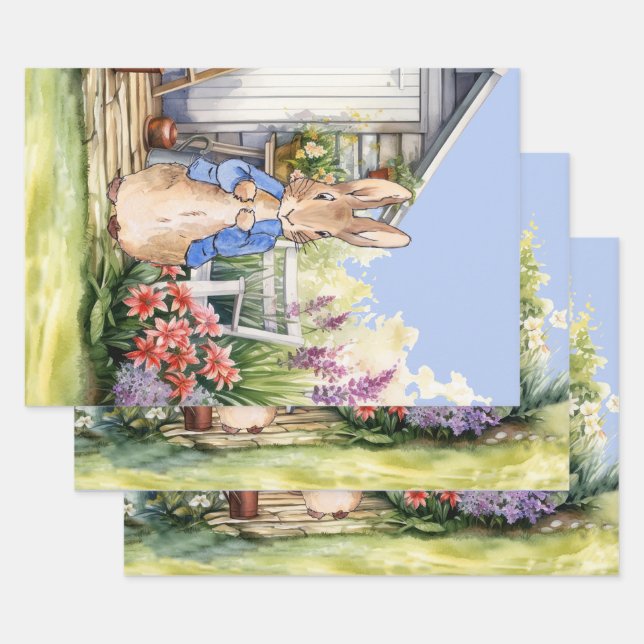 Peter the Rabbit Garden Shed Wrapping Paper Sheets (Set)