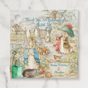Peter the Rabbit Garden Storybook Birthday Favor Tags
