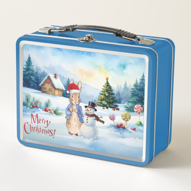 Peter the rabbit Ginger bread house Metal Lunch Box (Front)