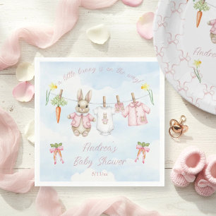 Peter the Rabbit Girl Clothesline Baby Shower  Pap Napkins