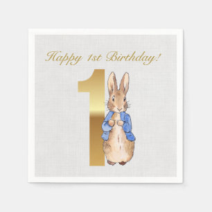 Peter the Rabbit Happy 1st Birthday Napkins
