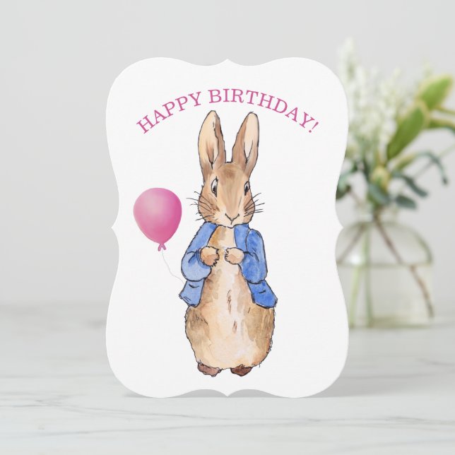 Peter the Rabbit happy birthday greeting Card Zazzle