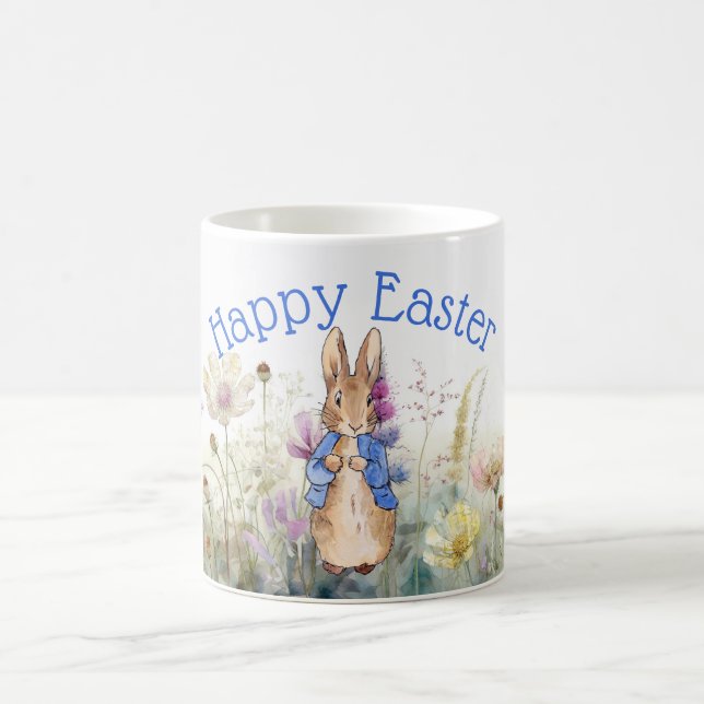 Peter the rabbit Happy Easter Coffee Mug (Center)