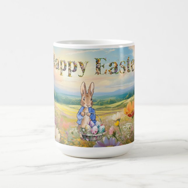 Peter the Rabbit Happy Easter  Coffee Mug (Center)
