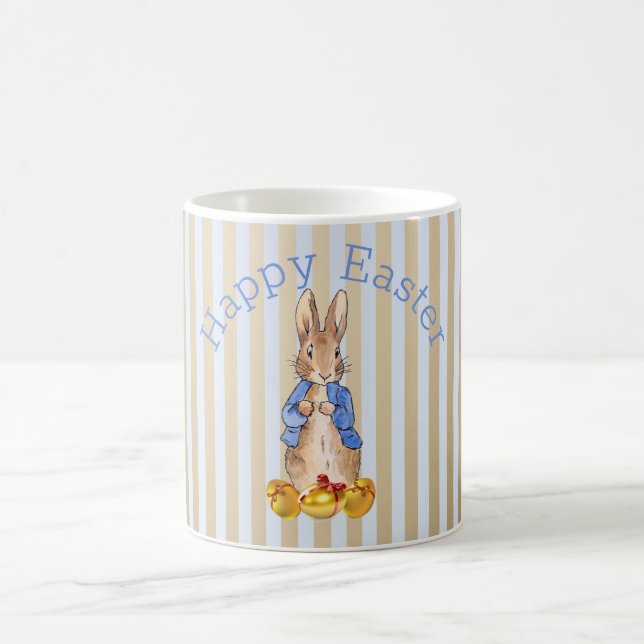 Peter the rabbit Happy Easter greeting Coffee Mug (Center)