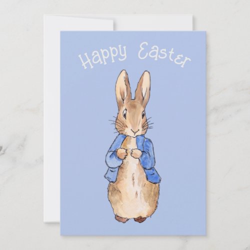 Peter the rabbit Happy Easter greeting Holiday Card