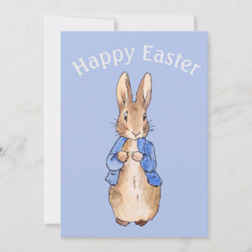 Peter the rabbit Happy Easter greeting Holiday Card