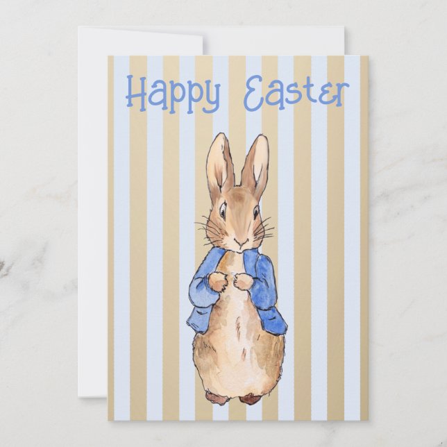 Peter the rabbit Happy Easter greeting Holiday Card (Front)