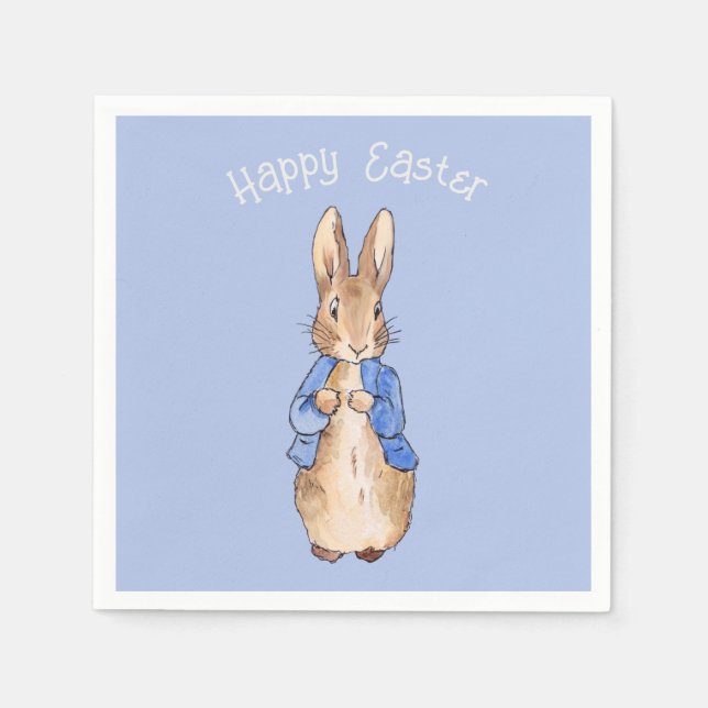 Peter the rabbit Happy Easter greeting Napkins (Front)