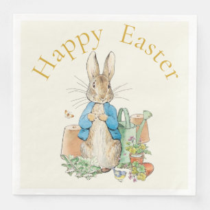 Peter the rabbit Happy Easter greeting Paper Dinner Napkins