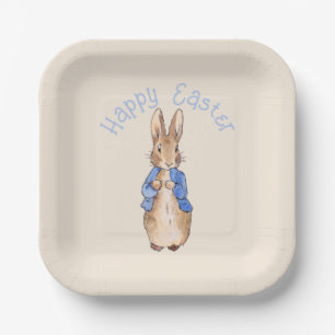 Peter the rabbit Happy Easter greeting Paper Plates