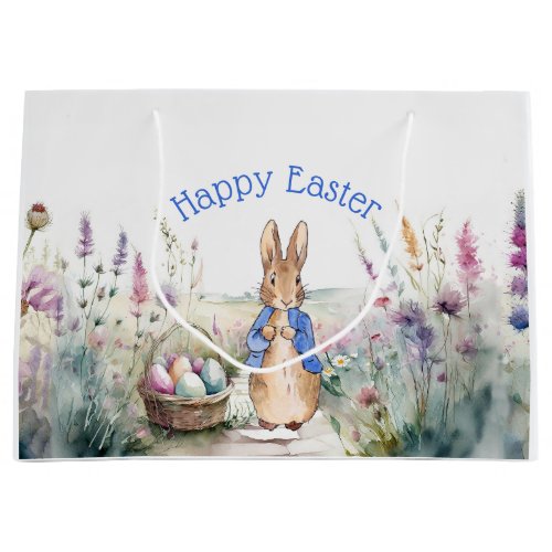 Peter the rabbit Happy Easter  Large Gift Bag