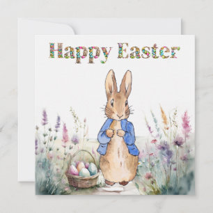 Peter the Rabbit Happy Easter Thank You Card