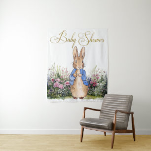 Peter the Rabbit his garden Baby Shower Backdrop