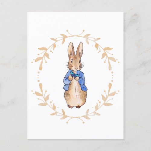 Peter the Rabbit Holding a Blue Butterfly    Postcard