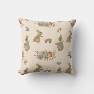 Peter the Rabbit holidays Throw Pillow