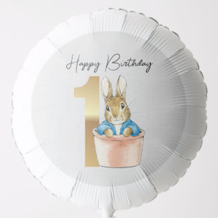 Peter the rabbit in a pot 1st birthday balloon
